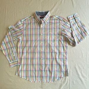 Nautica Men’s Button Down Pastel Plaid Button Down With Contrasting Cuffs